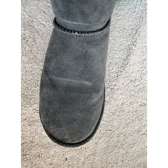 Bearpaw Emma Size 9 Shearling Fur Lined Winter 10" Boots Gray Suede - Picture 12 of 16